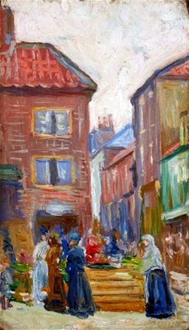 March&eacute; &agrave; Pontoise par Louis Hayet